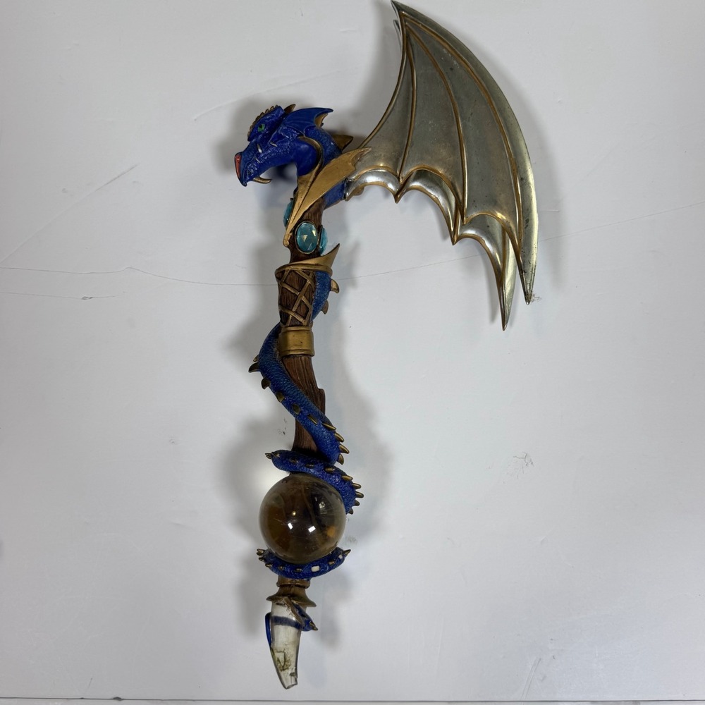 Hamilton Collection Revenge Of Dragon Slayer Blue Wall Hanging Decore Resin